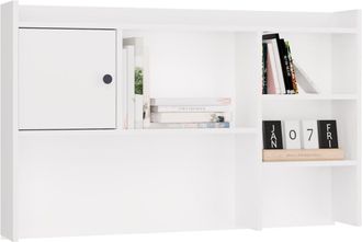 Topeshop Chester - Compartimento Elevado Para Escritorio 120 Cm - 1 Puerta Estantes Para Escritorios - 114x70x18 Cm - Blanco