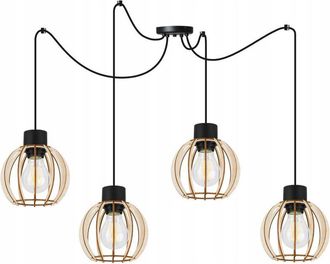 OEM L&aacute;mpara De Techo Colgante Led Moderna De Madera