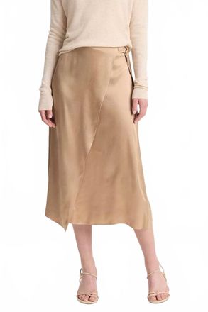 Vince Draped D-Ring Wrap Skirt In Rye