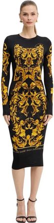 Versace Jeans Couture Midi Jurk - Dames - Casual kleedjes - Veelkleurig - L - Kleedjes