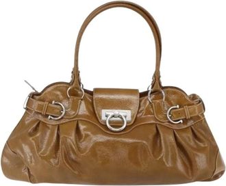 Ferragamo Pre-owned Handbags, female, Brown, Size: ONE SIZE Pre-owned Handbag