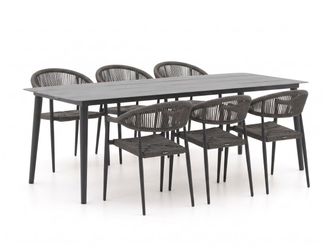 Manifesto Furniture Manifesto Belpasso/Sora 220cm dining tuinset 7-delig stapelbaar