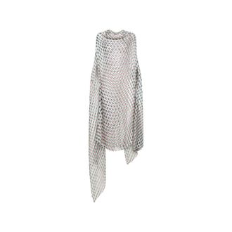 Dries Van Noten Short Dresses, female, White, Size: S Asymmetric Polka Dot Short Dress