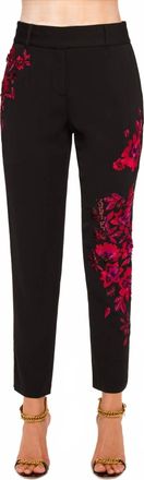 Ramy Brook Vanessa Embellished Tailored Pants In Black Garden