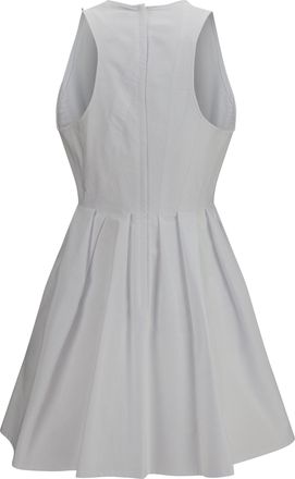 Sportmax Womens Sleeveless Short Dress Bianco Ottico Cotton