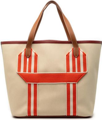 Herm&egrave;s Pre-owned Hermes Toile and Clemence Pursangle Tote Ladies MFXCLCAEVPOHG9Y1