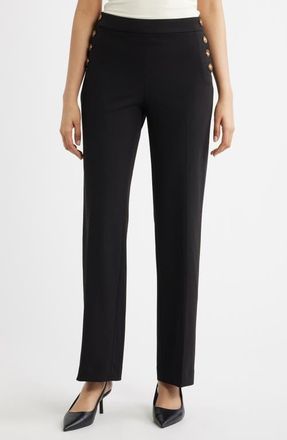 Anne Klein Pull-On Sailor Pants in Anne Black at Nordstrom, Size X-Large