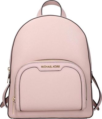 Michael Kors Roze Leren Rugzak met Voorlogo - Dames - Rugzakken - Roze - ONE Size - Leer - Tassen