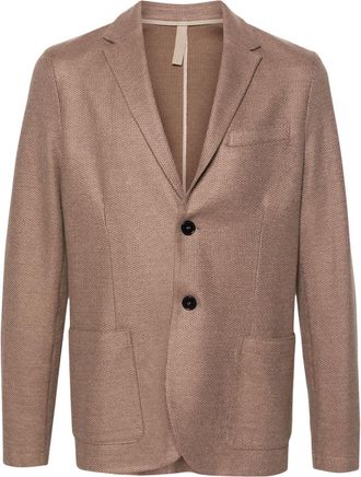 Harris Wharf London notched-lapels single-breasted blazer - men - Linen/Flax/Cotton - 50 - Neutrals