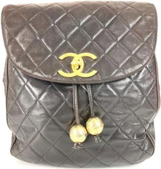 Chanel Pre-owned Backpacks, female, Black, Size: ONE SIZE Pre-owned Backpack