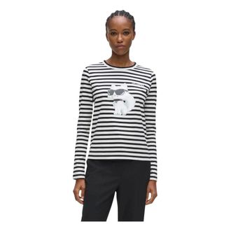 Karl Lagerfeld Dames, Tops, Veelkleurig, Maat: L Katoen