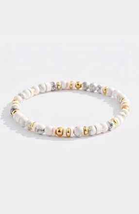Mint & Lily Stacking Birthstone Beaded Bracelet in April Diamond at Nordstrom, Size 7.5