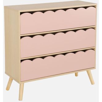 Sweeek Sweeek - Cassettiera per bambini effetto legno 3 cassetti