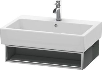 Duravit M&oacute;dulo Mural Vero 6005, Con 1 Compartimento Abierto Incl. Toallero, 650 Mm, Color (frente/cuerpo): Laca De Alto Brillo Dolomiti Grey - Ve600503838