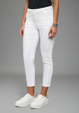 Bruno Banani 7/8-Jeans BRUNO BANANI, Damen, Gr. 34, N-Gr, wei&szlig;, Denim/Jeans, Obermaterial: 98% Baumwolle, 2% Elasthan, unifarben, Basic, skinny fit 7/8-L&auml;nge, Jean