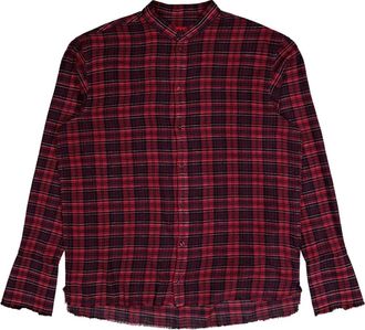 424 Camicia a quadri in flanella - Rosso