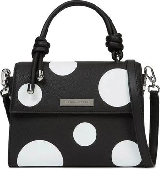 Karl Lagerfeld Tassen, Dames, Veelkleurig, ONE Size, Leer, Ikon Pebble Knots Crossbody Bag