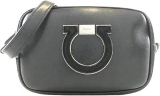 Ferragamo Pre-owned Calf Shoulder Bag - Dames - Vintage Schoudertas - Zwart - ONE Size - Leer - Vintage