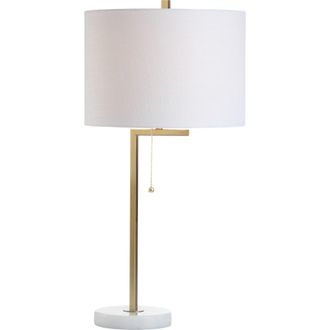 Jonathan Y Designs Alyssa 24.5 Metal/Marble LED Table Lamp, Brass Gold/White at Nordstrom