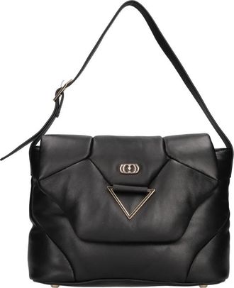 La Carrie Gewatteerde Leren Tas - Dames - Schoudertassen - Zwart - ONE Size - Leer - Tassen