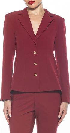 Alexia Admor Gwen Jacket Star Button Blazer in Red at Nordstrom Rack, Size 10