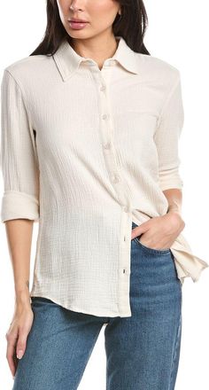Stellah Kyra Double Gauze Button Down Shirt