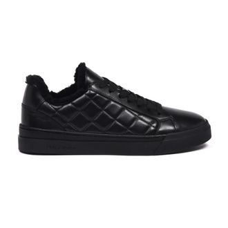 Baldinini Gewatteerde Leren Sneaker - Heren - Schoenen - Zwart - Maat: 45 EU Leer