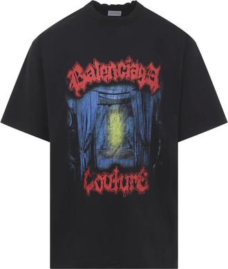 Balenciaga T-Shirts, male, Black, Size: M Medium Fit T-shirt