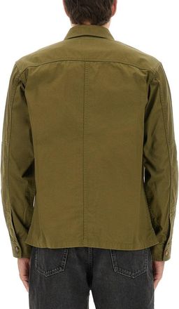 Saint Laurent Cotton Twill Overshirt - Green