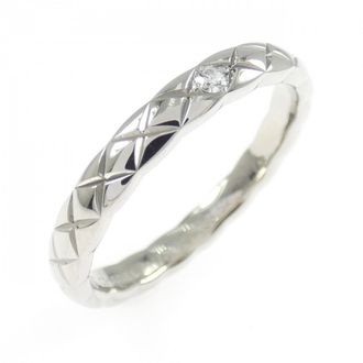 Chanel Silver Platinum 950 Band Ring (Pre-Owned)