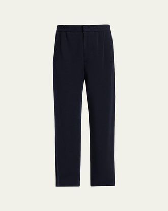 Giorgio Armani Mens Straight-Leg Wool Trousers
