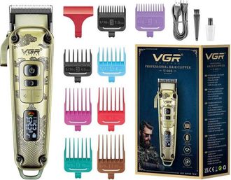 Trade Shop Trade Shop - Tagliacapelli In Metallo Display Led 4 Velocit&agrave; Ricarica Usb Con 8 Pettini V-005