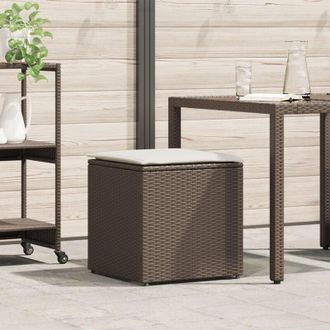vidaXL Scatola per Cuscini Marrone 50 x 50 x 50 cm polyrattan - Vidaxl