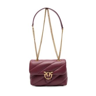 Pinko Love Puff Mini - Dames - Schoudertassen - Rood - ONE Size - Leer - Tassen