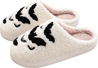 Generic Womens Slippers Couples Holiday Printed Cozy Clogs For Men And Women Warm For Home Festival Design For Couples Ladies Cozy Slippers(White, 5.5)