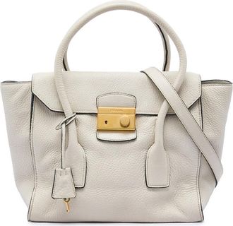 Prada Pre-owned Prada Vitello Daino Sound Lock Satchel Ladies N54NF7TSUZ127YBH