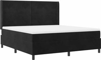 vidaXL Cama Tipo Box Spring Con Cabecera Negro 180 X 200 Cm Terciopelo Vidaxl