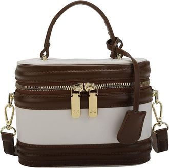 Generic Women Bucket Satchel Top Handle Crossbody Bag Retro Leather Purse and Handbag Fashion Ladies Tote Shoulder Bags (White)