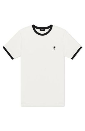 Dalix Mens Astronaut Jersey Ringer Tee in Vin White Black at Nordstrom, Size Xx-Large