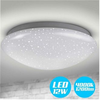 Trade Shop Trade Shop - Plafoniera Led Rotonda 12w Luz Bianca 4000k Effect Stelle Lampada Soffitted