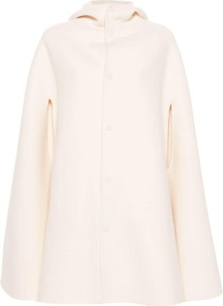 Fabiana Filippi wool cape - women - Acetate/Silk/Virgin Wool - S - Neutrals