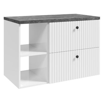 Badplaats Mueble De Lavabo Saros 90 Cm - Blanco - Mueble De Ba&ntilde;o Con Encim