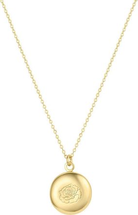 Set & Stones Ruby Birth Flower Necklace in Gold /June at Nordstrom