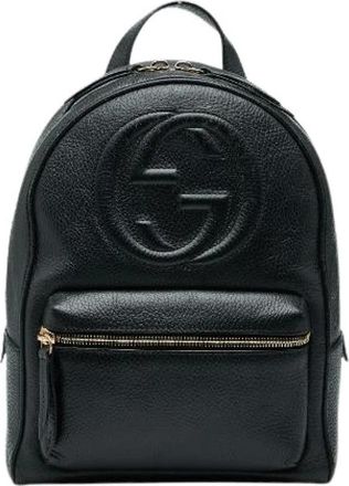 Gucci Pre-owned Backpacks, female, Black, Size: ONE SIZE Pre-owned Vintage Backpack
