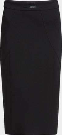 Versace Jeans Couture Logo Hardware Midi Skirt