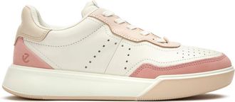 Ecco Ecco Womens Street Court Trainers - Pink Leather - Size UK 2.5