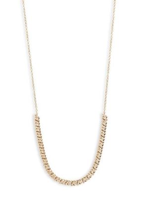 EF Collection Diamond Twist Frontal Necklace in Yellow Gold at Nordstrom