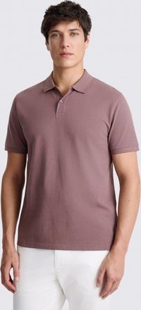 Moss Mauve Cotton Piqu&eacute; Polo Shirt