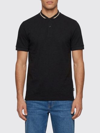 HUGO BOSS Polo in cotone Boss con collo a righe