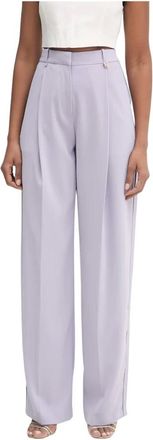 Elisabetta Franchi Dames, Broeken, Paars, Maat: XS Poliester